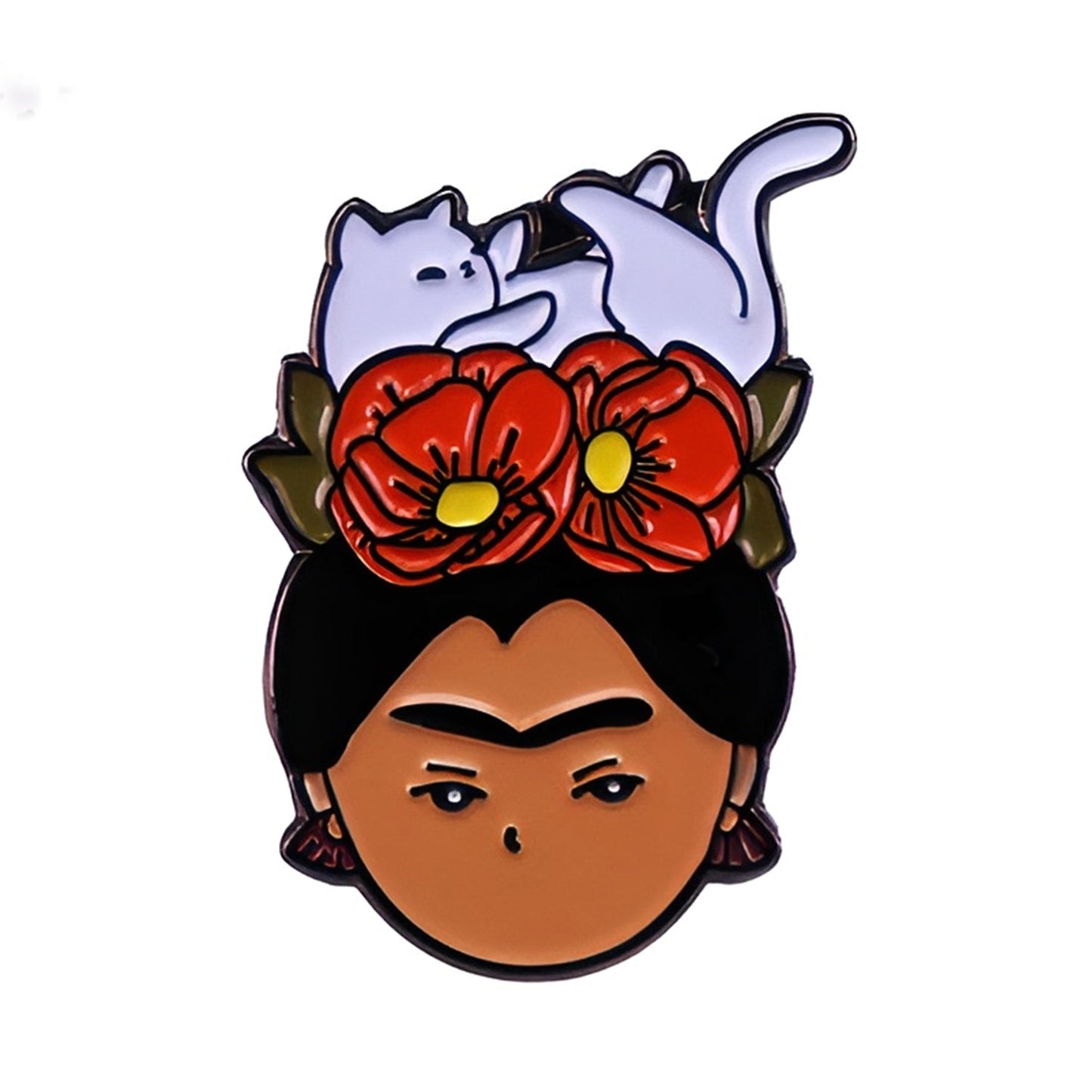 Frida Kahlo Porträt Brosche Kleidung Pin