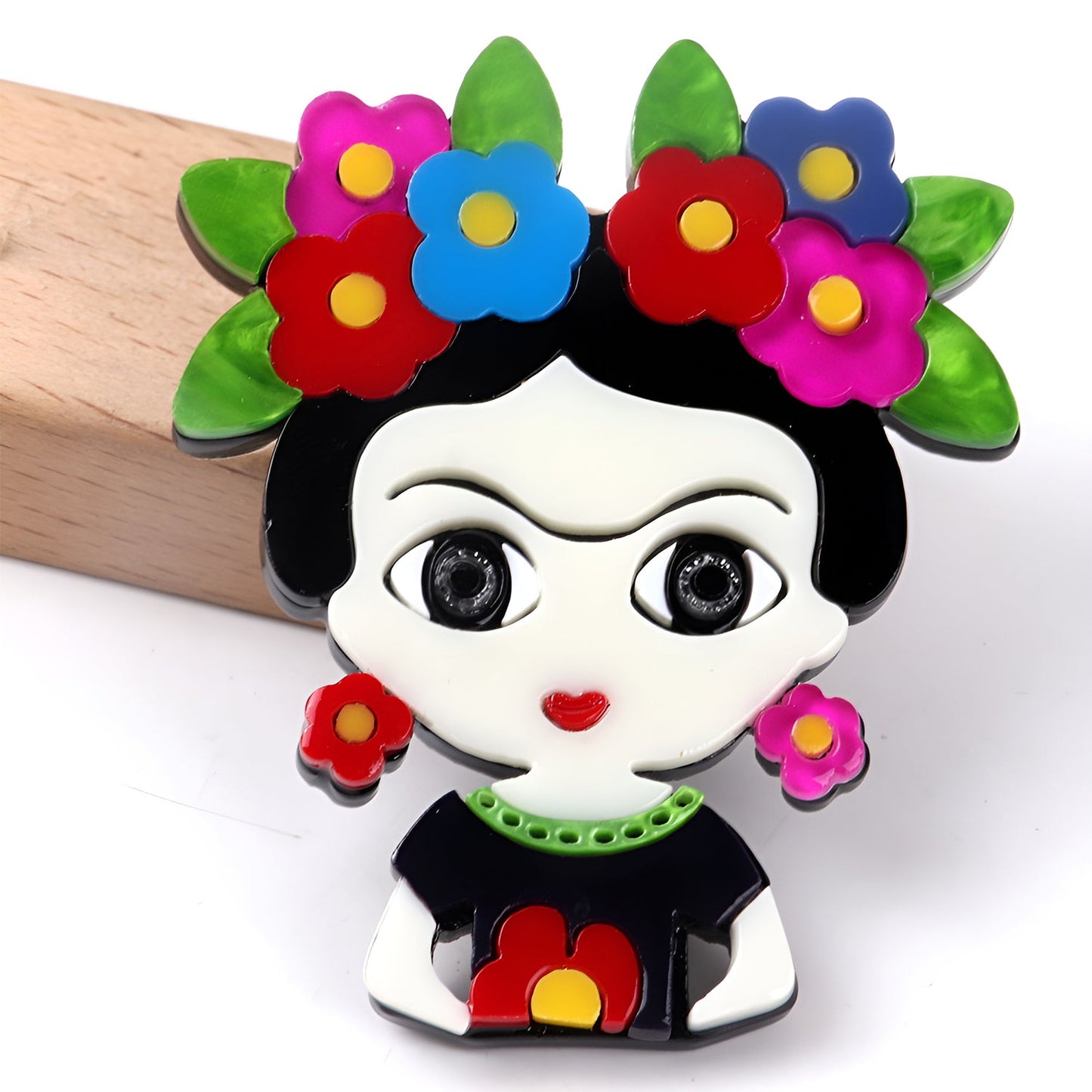 Frida Kahlo Acryl Brosche Kleidung Pin
