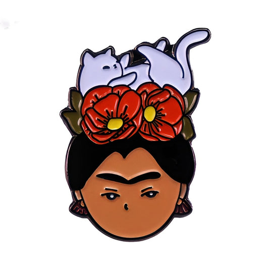 Frida Kahlo Porträt Brosche Kleidung Pin